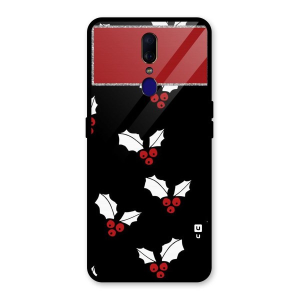 Cherry Leaf Design Glass Back Case for Oppo F11