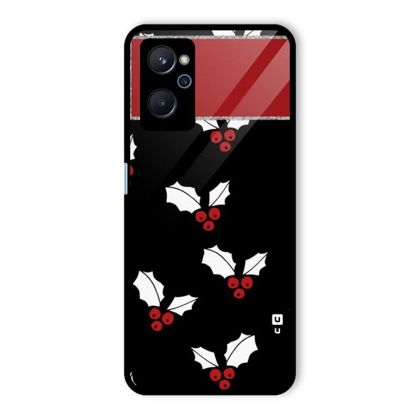 Cherry Leaf Design Glass Back Case for Realme 9i