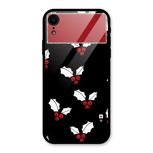 Cherry Leaf Design Glass Back Case for XR