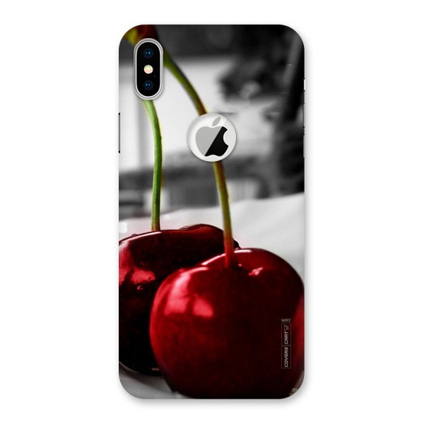 Cherry Photography Back Case for iPhone XS Logo Cut