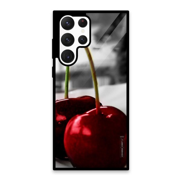 Cherry Photography Glass Back Case for Galaxy S22 Ultra 5G