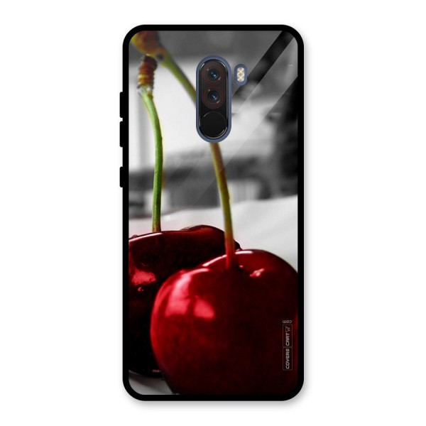 Cherry Photography Glass Back Case for Poco F1