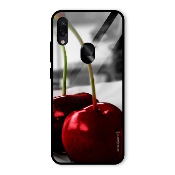 Cherry Photography Glass Back Case for Redmi Note 7