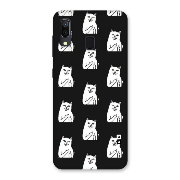 Chill Cat Pattern Back Case for Galaxy A20