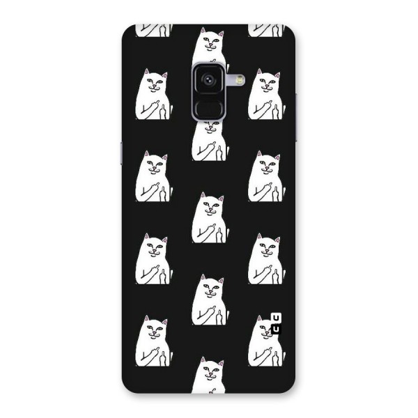 Chill Cat Pattern Back Case for Galaxy A8 Plus