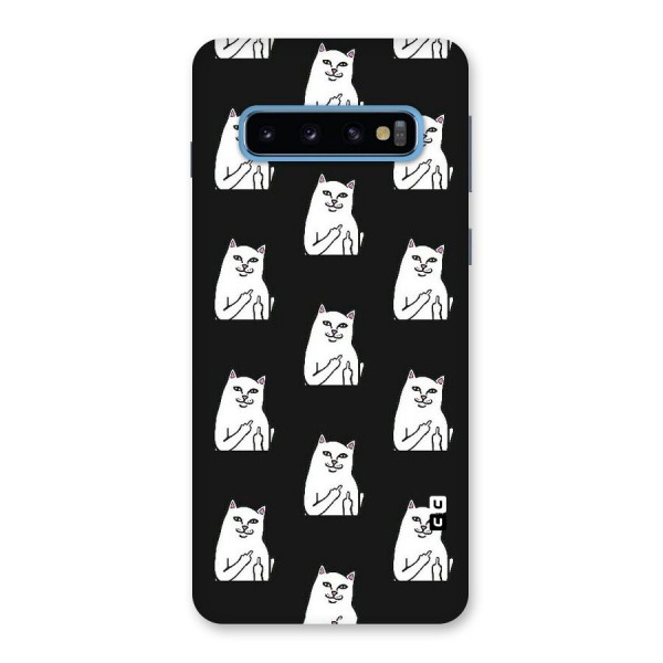 Chill Cat Pattern Back Case for Galaxy S10