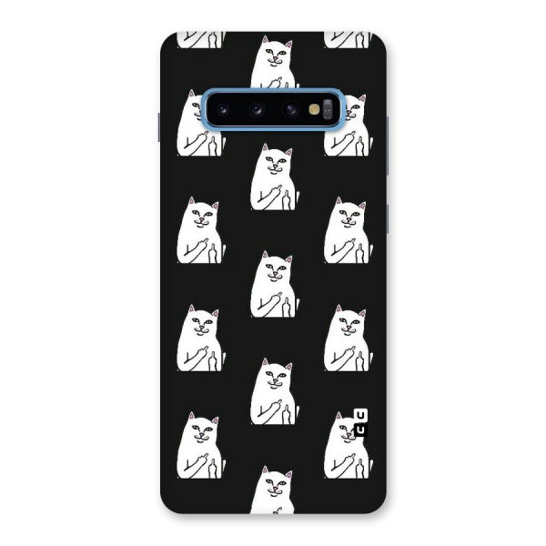 Chill Cat Pattern Back Case for Galaxy S10 Plus