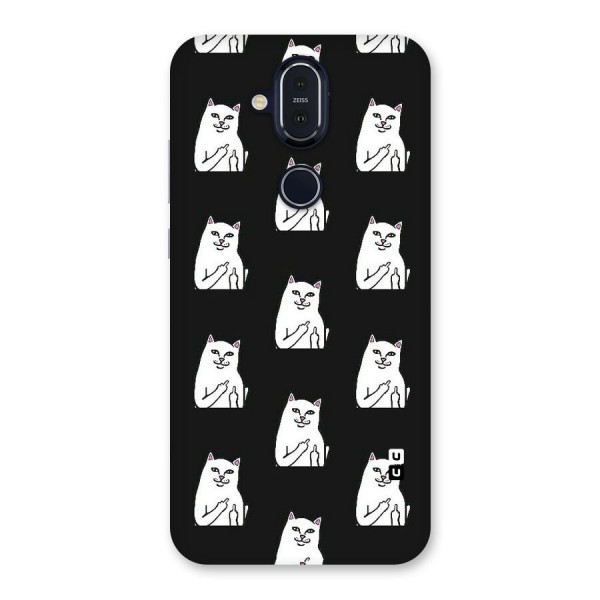 Chill Cat Pattern Back Case for Nokia 8.1