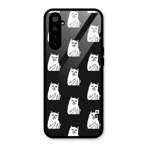 Chill Cat Pattern Glass Back Case for Realme 6