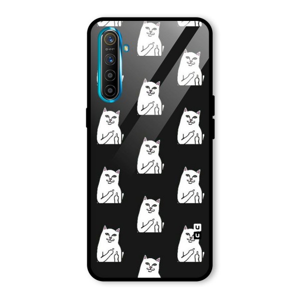 Chill Cat Pattern Glass Back Case for Realme XT