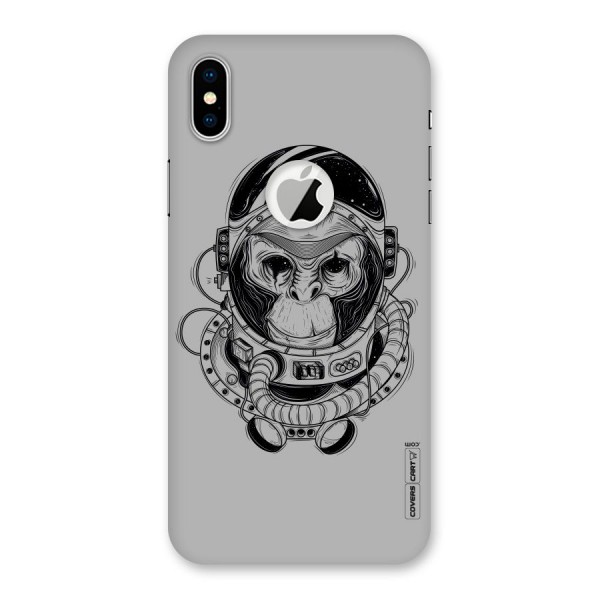 Chimpanzee Astronaut Back Case for iPhone XS Logo Cut