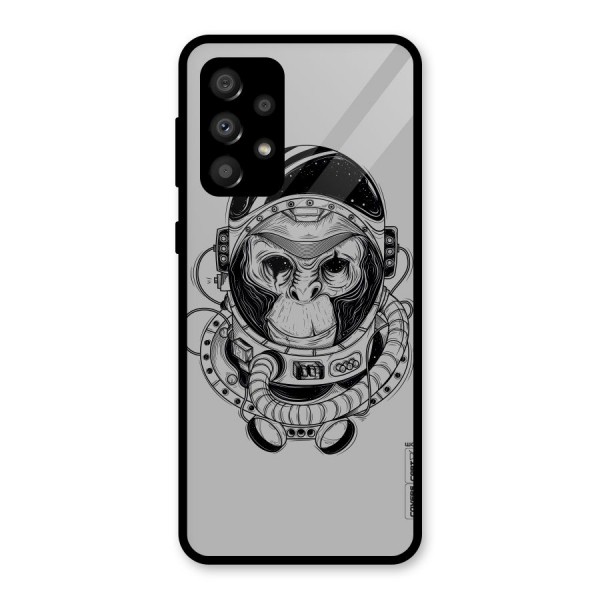 Chimpanzee Astronaut Glass Back Case for Galaxy A32