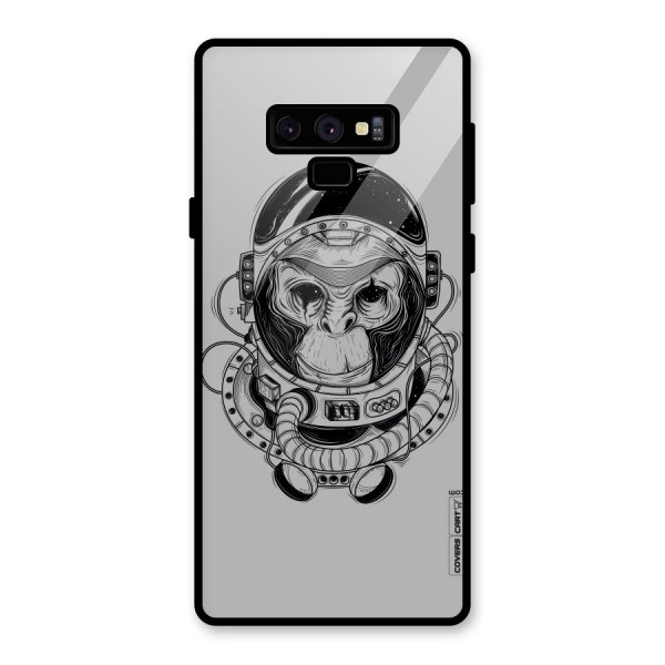 Chimpanzee Astronaut Glass Back Case for Galaxy Note 9