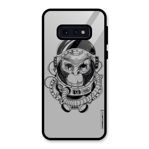 Chimpanzee Astronaut Glass Back Case for Galaxy S10e