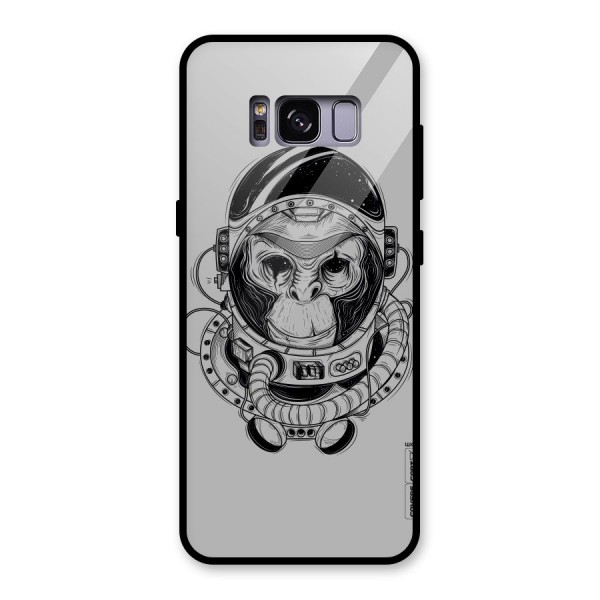 Chimpanzee Astronaut Glass Back Case for Galaxy S8