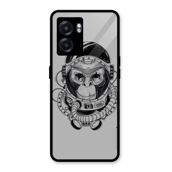 Chimpanzee Astronaut Glass Back Case for Oppo K10 (5G)