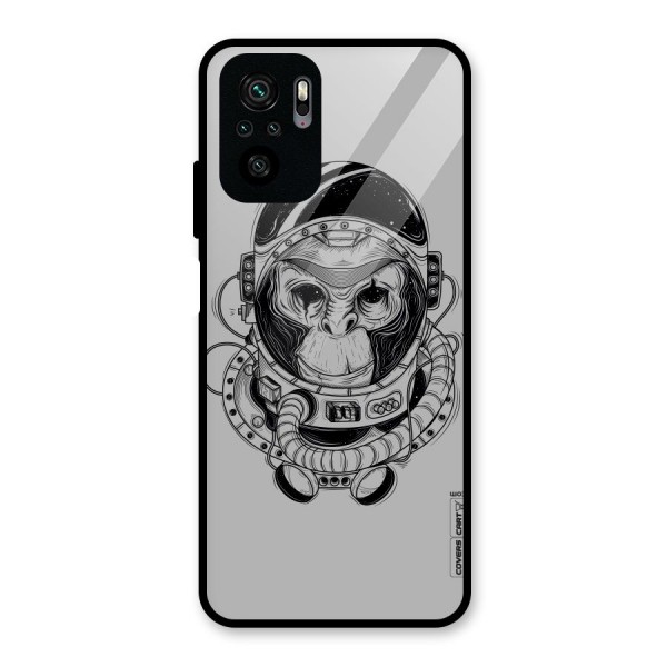 Chimpanzee Astronaut Glass Back Case for Redmi Note 10