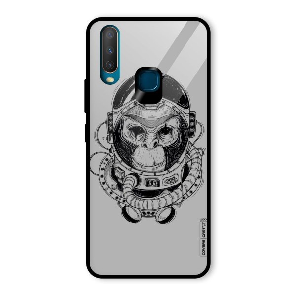 Chimpanzee Astronaut Glass Back Case for Vivo Y12