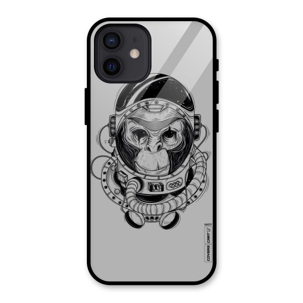 Chimpanzee Astronaut Glass Back Case for iPhone 12