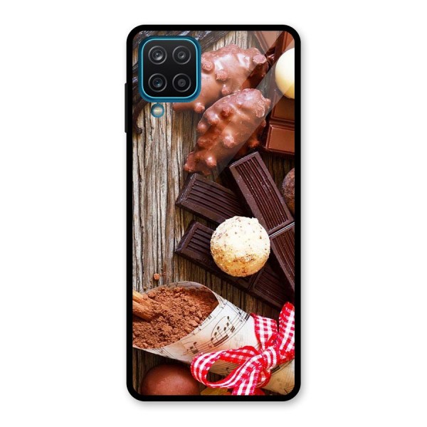 Chocolate Candies Glass Back Case for Galaxy A12