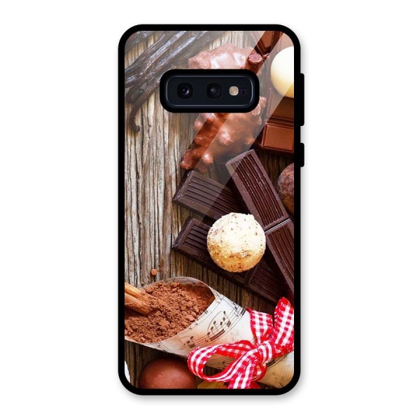 Chocolate Candies Glass Back Case for Galaxy S10e