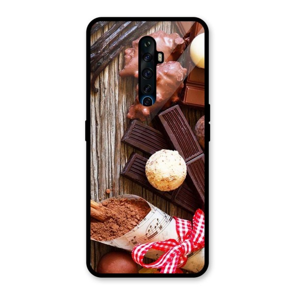 Chocolate Candies Glass Back Case for Oppo Reno2 Z