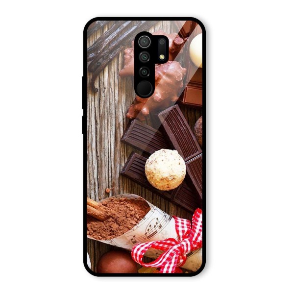 Chocolate Candies Glass Back Case for Redmi 9 Prime