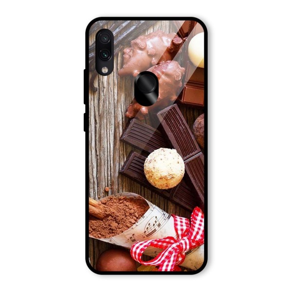 Chocolate Candies Glass Back Case for Redmi Note 7