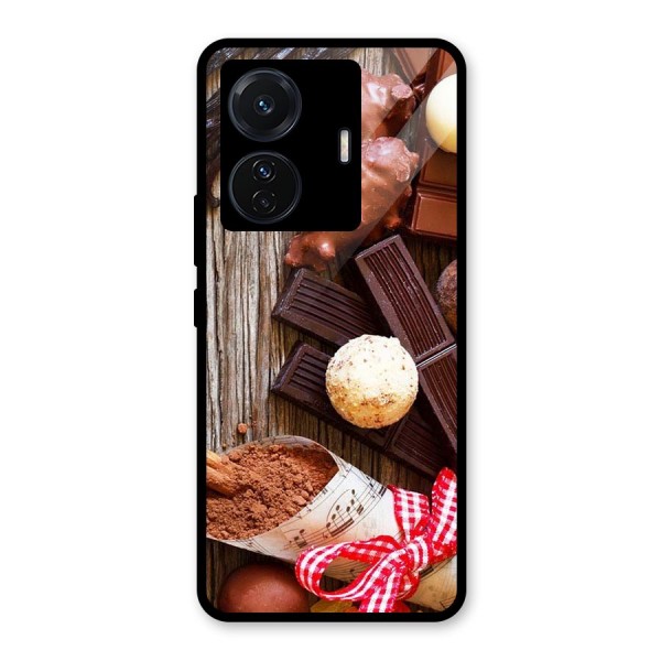 Chocolate Candies Glass Back Case for Vivo T1 Pro