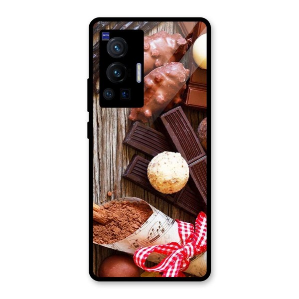 Chocolate Candies Glass Back Case for Vivo X70 Pro