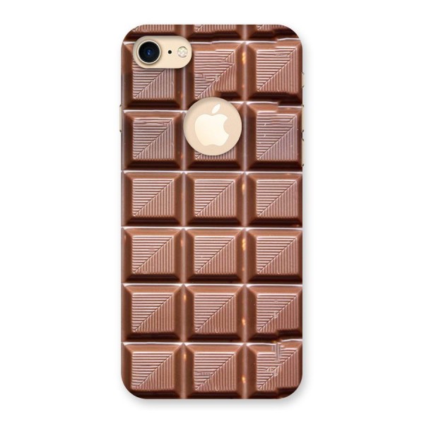 Chocolate Tiles Back Case for iPhone 8 Logo Cut