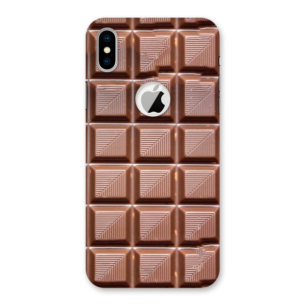 Chocolate Tiles Back Case for iPhone X Logo Cut