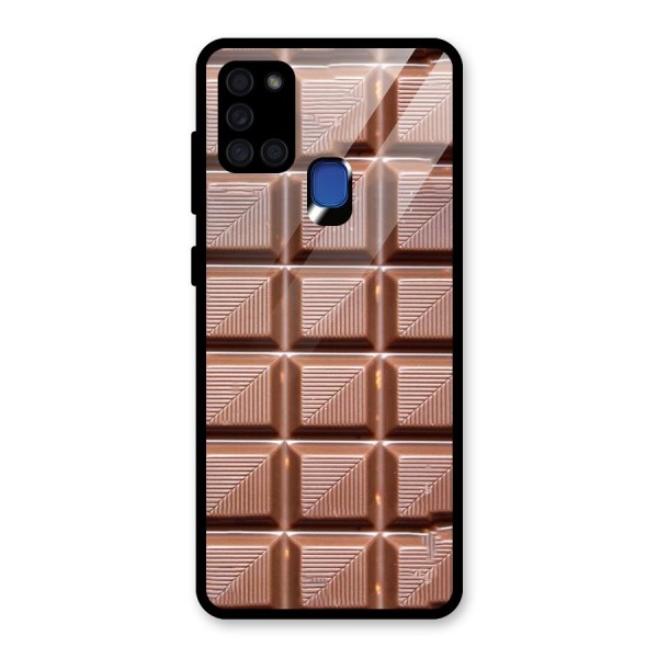 Chocolate Tiles Glass Back Case for Galaxy A21s