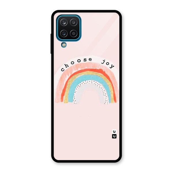 Choose Joy Glass Back Case for Galaxy A12