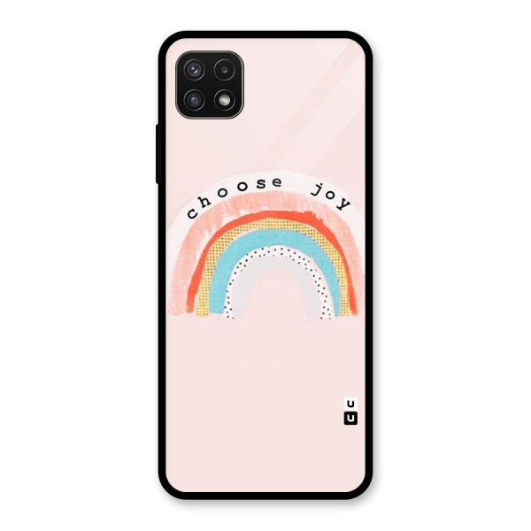 Choose Joy Glass Back Case for Galaxy A22 5G