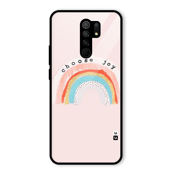 Choose Joy Glass Back Case for Redmi 9 Prime