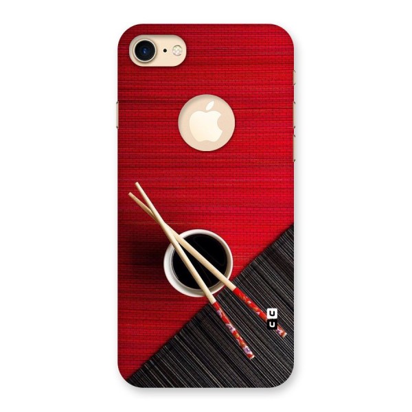 Chopstick Design Back Case for iPhone 8 Logo Cut