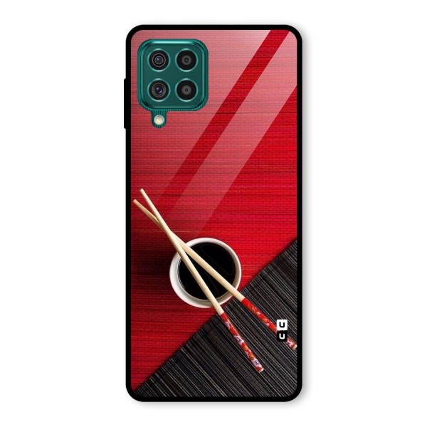 Chopstick Design Glass Back Case for Galaxy F62