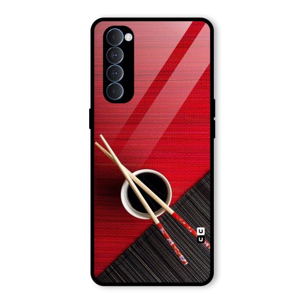 Chopstick Design Glass Back Case for Oppo Reno4 Pro