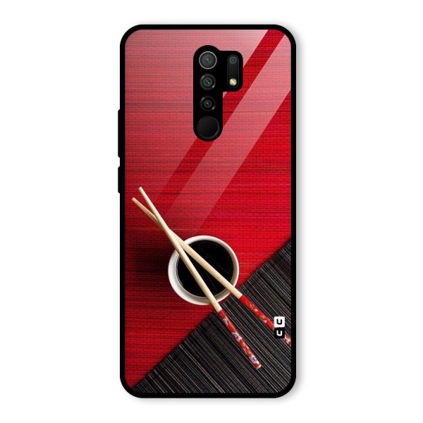 Chopstick Design Glass Back Case for Redmi 9 Prime