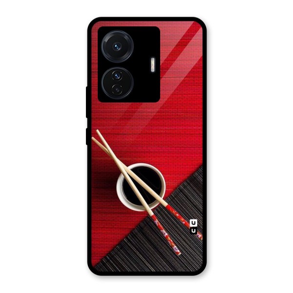 Chopstick Design Glass Back Case for Vivo T1 Pro