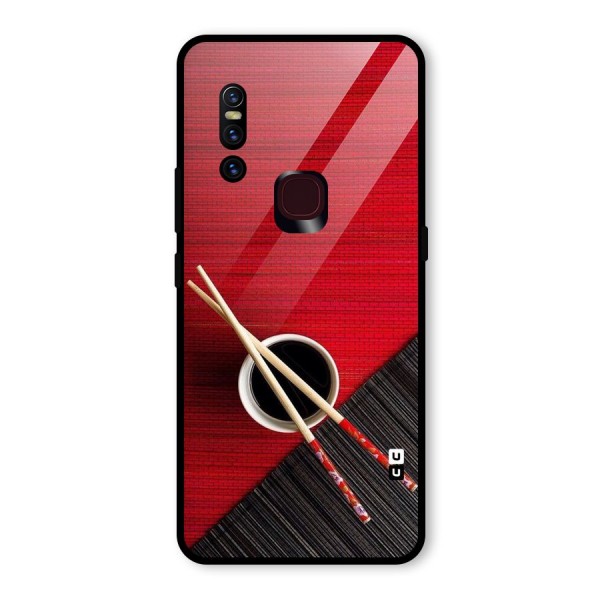 Chopstick Design Glass Back Case for Vivo V15