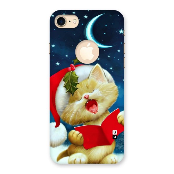 Christmas Cat Back Case for iPhone 8 Logo Cut