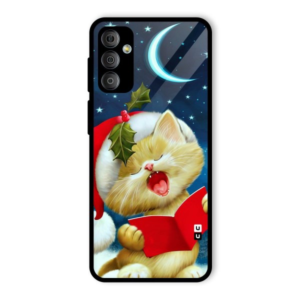 Christmas Cat Glass Back Case for Galaxy F23