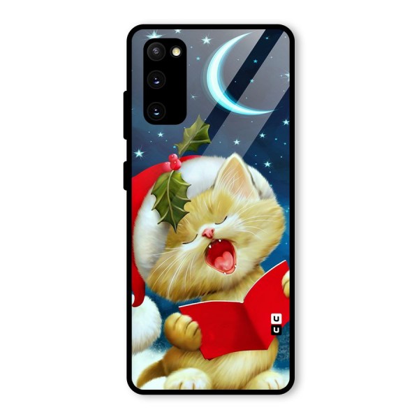 Christmas Cat Glass Back Case for Galaxy S20 FE