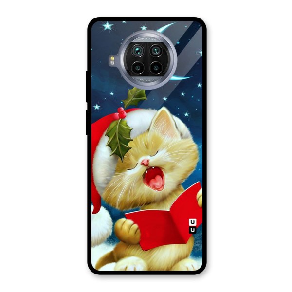 Christmas Cat Glass Back Case for Mi 10i