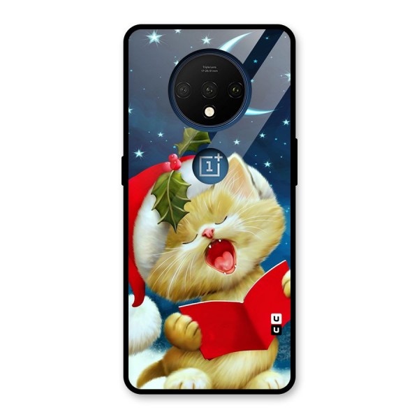 Christmas Cat Glass Back Case for OnePlus 7T