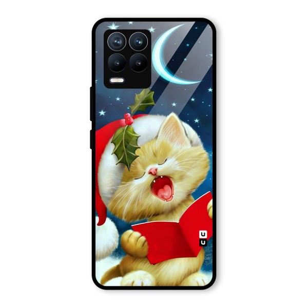 Christmas Cat Glass Back Case for Realme 8 Pro