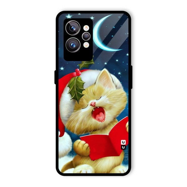 Christmas Cat Glass Back Case for Realme GT2 Pro