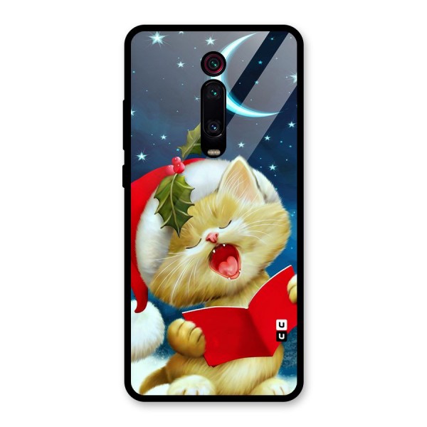 Christmas Cat Glass Back Case for Redmi K20 Pro